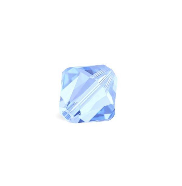 Cristale din sticla, biconice, 3.5x4 mm, albastru deschis