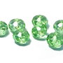Cristale din sticla, rondelle, 10x7 mm, AB, verde deschis