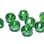 Cristale din sticla, rondelle, 10x7 mm, AB, verzi