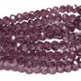 Cristale din sticla, rondelle, 10x7 mm, mov inchis