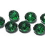 Cristale din sticla, rondelle, 10x7 mm, verde inchis