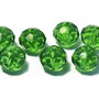 Cristale din sticla, rondelle, 10x7 mm, verzi