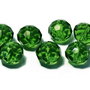 Cristale din sticla, rondelle, 10x7 mm, verzi