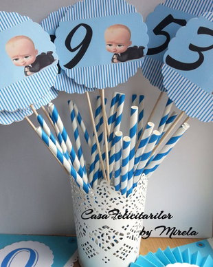 Numere de masa Baby boss pentru aranjamentele florale