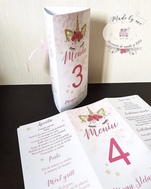 Meniu botez unicorn