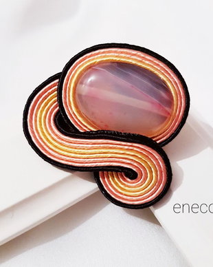 Brosa soutache agat