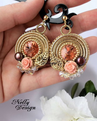 "Shine"- Cercei rhinestone, perle de cultura, cristale Swarovski