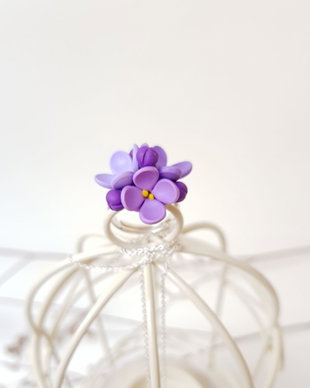 Inel flori de liliac, argint 925