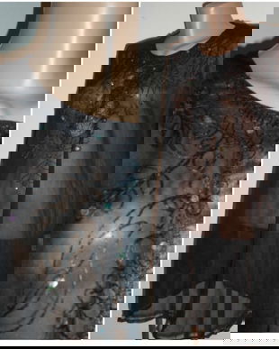 BOEMIAN STIL,bluza neagra cu broderi pe bust