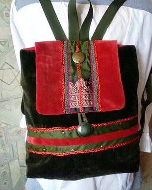 rucsac catifea si brocart