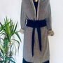 Cardigan lung lana fina