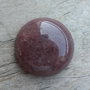 Cabochon cuart strawberry, 25 mm