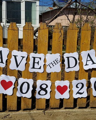 Ghirlanda Save the date, ghirlanda nunta save the date, ghirlanda logodna, ghirlanda sedinta foto nunta, ghirlanda data