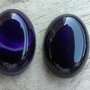 Set 2 cabochoane agata mov, 25x18 mm