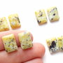 Pereche Cabochon  Sesame Jasper galben -  [ 2 buc]