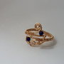 Inel de aur ,inel de aur cu safire , inel de aur lucrat manual.