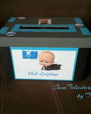 Cutie pentru bani botez Boss Baby