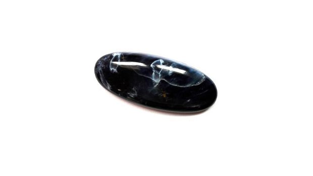 Inel reglabil delicat din Pietersit oval pe baza argintie - IN601 - Inel albastru oval, inel pietre semipretioase, cristale vindecatoare