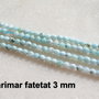 Larimar fatetat  aprox 3 mm - sirag de aprox 40 cm fara inchizatoare