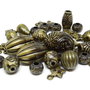 (35 buc) Mix margele, charmuri,finisaj bronz 10mm-25mm  ETNO 026