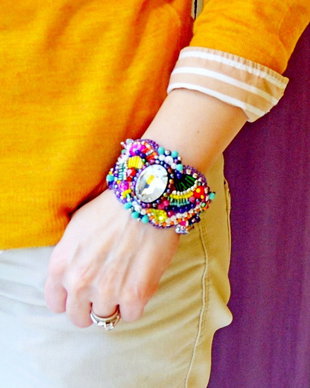 Bratara- Broderie din Margele- Crazy Colors