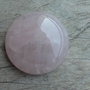 Cabochon cuart roz, 30 mm