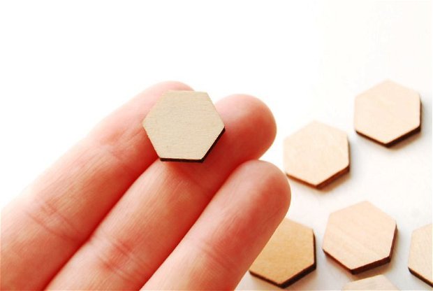 Blank lemn - Hexagon - 1 buc