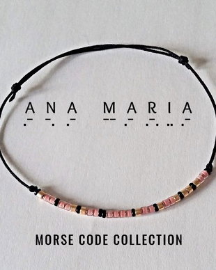 Bratara reglabila cod Morse ANA MARIA