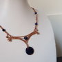 Colier unicat , colier cu jad si lapis lazuli , colier handmade.
