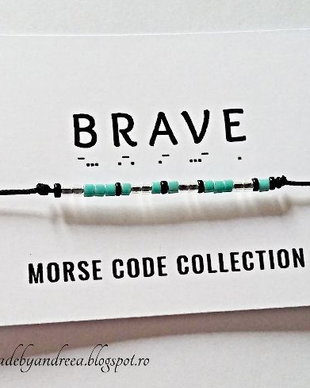 Bratara reglabila cod Morse BRAVE