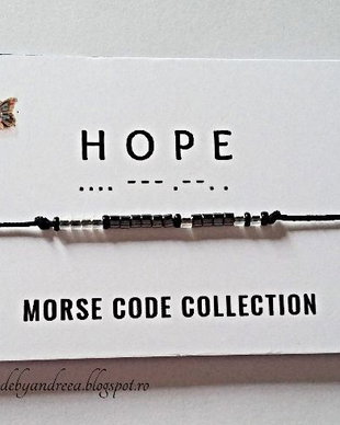 Bratara reglabila cod Morse HOPE