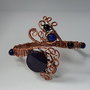 Bratara unicat , Bratara handmade ,Bratara din cupru ,Lapis Lazuli si Jad.