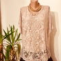 Bluza dantela nude