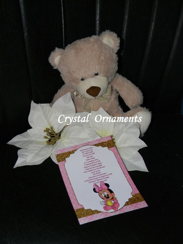 Invitatie botez baby Minnie