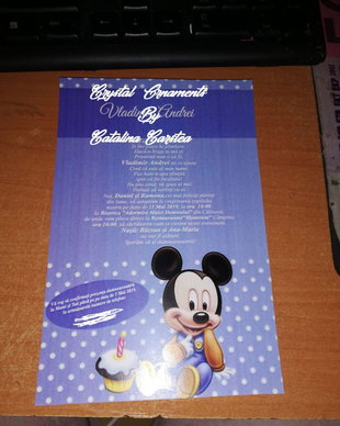 Invitatie botez Baby Mickey