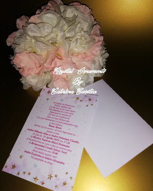 Invitatie botez stelute si bule da sapun