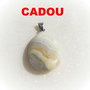 CADOU .... Pandantiv - crazy lace agate aprox 17x24 mm (33 mm cu agatatoarea)