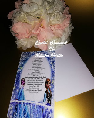 Invitatie botez tematica frozen