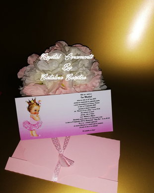 Invitatie botez baby Princess