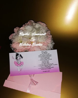 Invitatie botez Baby girl balerina