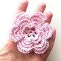 Floare crosetata - aplicatie