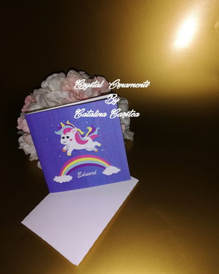 Invitatie botez Unicorn baietel