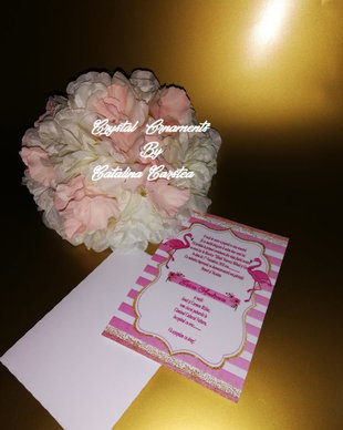 Invitatie botez Flamingo