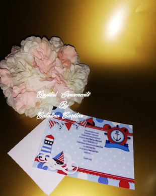Invitatie botez tema marina
