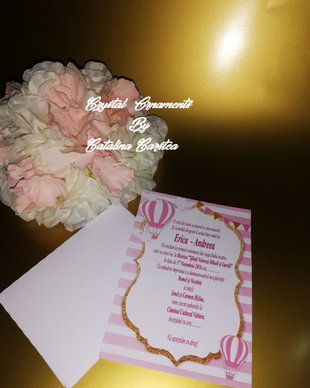 Invitatie botez balon cu aer cald