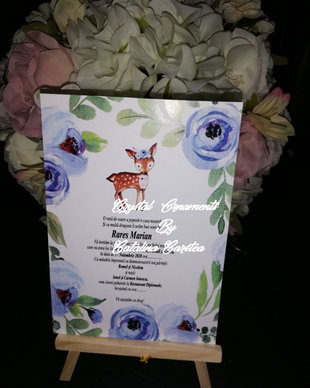 Invitatie botez baby boy / caprioara / baietel