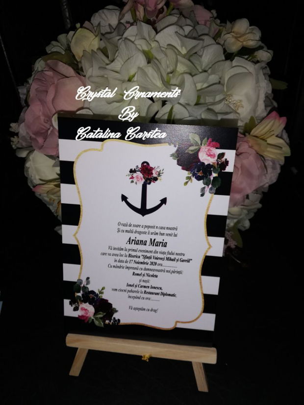 Invitatie botez tema marina