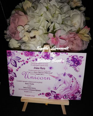 Invitatie botez Unicorn