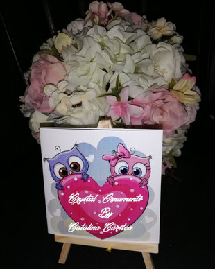 Invitatie botez gemeni bufnite