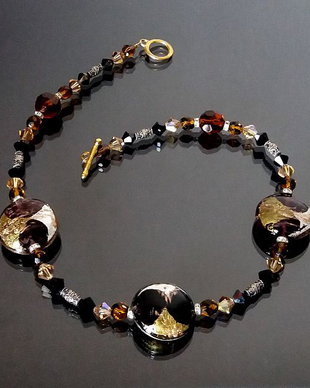 Colier sticla Murano, cristale